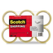 SCOTCH Scotch 3350-6 Lightweight Shipping Packaging Tape- 1.88&quot; x 54.6 yds- Clear- 6/Pack 3350-6